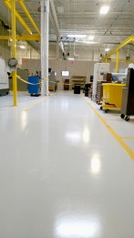 Automotive Supplier Floor Coating - High Build primer/Basecoat with Urethane Topcoat.